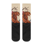 Japanese Tiger Tattoo Print Crew Socks