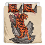 Japanese Tiger Tattoo Print Duvet Cover Bedding Set