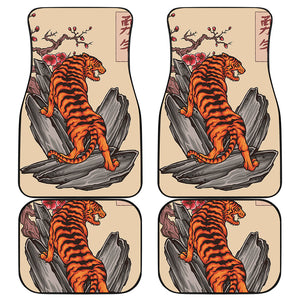 Japanese Tiger Tattoo Print Front and Back Car Floor Mats