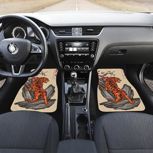 Japanese Tiger Tattoo Print Front and Back Car Floor Mats