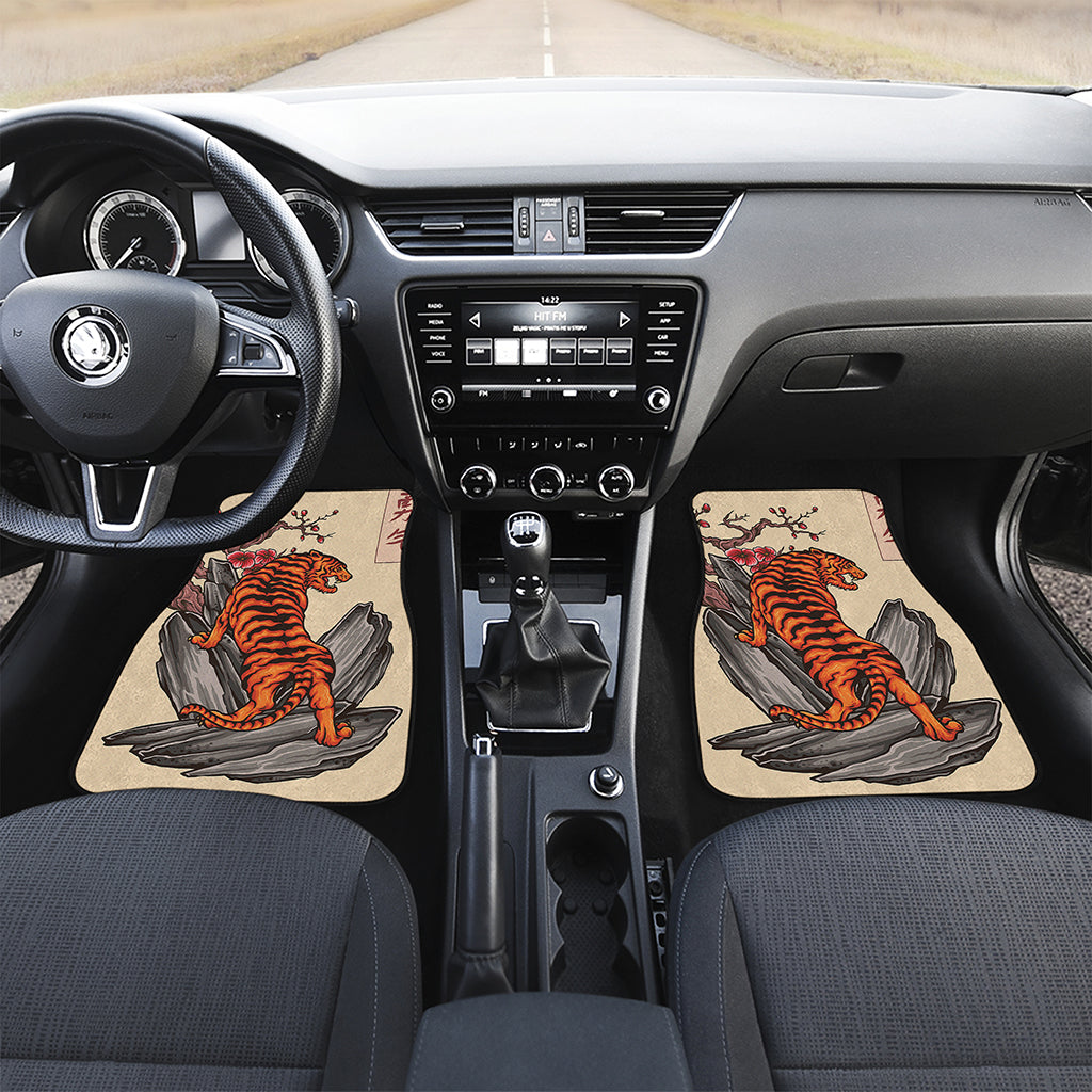 Japanese Tiger Tattoo Print Front Car Floor Mats