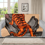 Japanese Tiger Tattoo Print Futon Protector