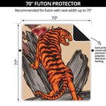 Japanese Tiger Tattoo Print Futon Protector