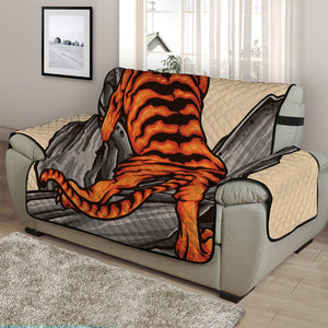 Japanese Tiger Tattoo Print Half Sofa Protector