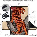 Japanese Tiger Tattoo Print Half Sofa Protector