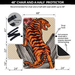 Japanese Tiger Tattoo Print Half Sofa Protector