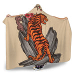 Japanese Tiger Tattoo Print Hooded Blanket