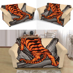 Japanese Tiger Tattoo Print Loveseat Slipcover