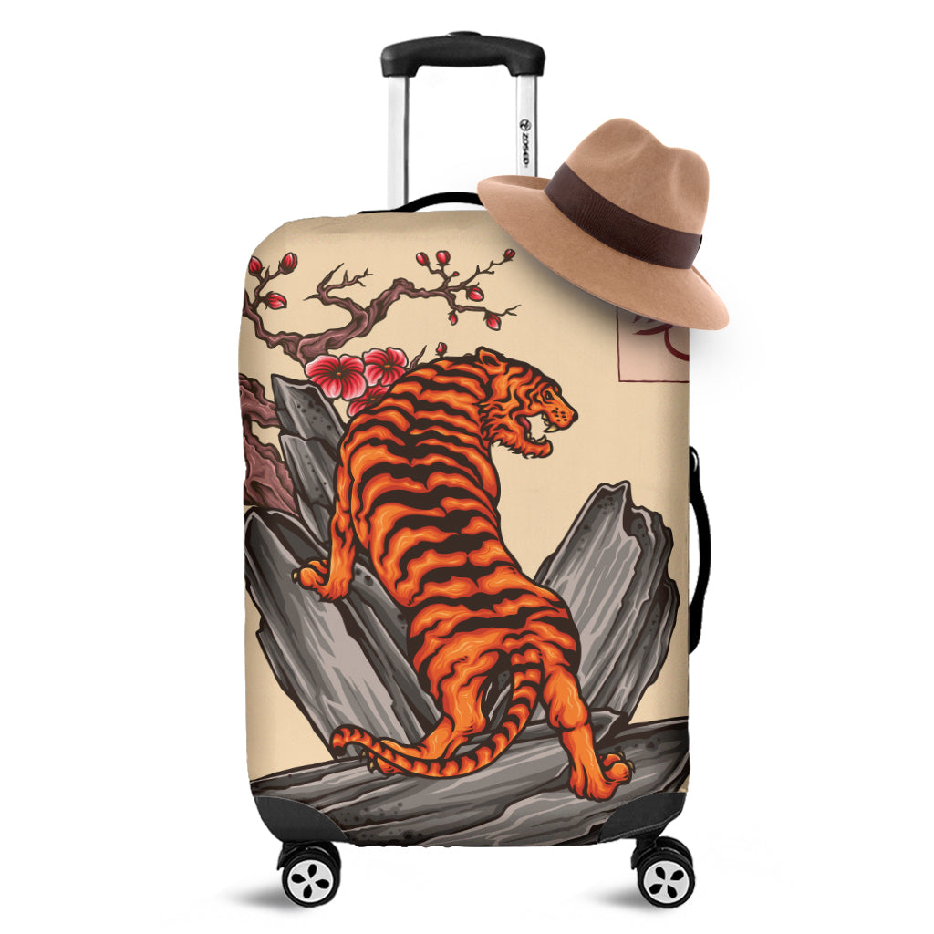 Japanese Tiger Tattoo Print Luggage Cover