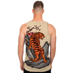 Japanese Tiger Tattoo Print Men's Tank Top