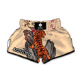 Japanese Tiger Tattoo Print Muay Thai Boxing Shorts
