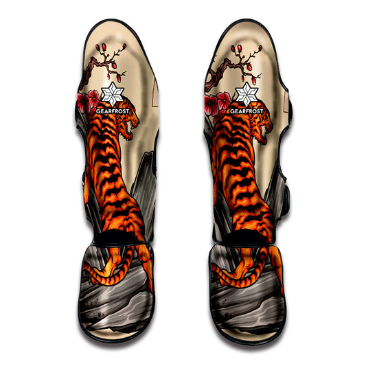 Japanese Tiger Tattoo Print Muay Thai Shin Guard