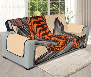 Japanese Tiger Tattoo Print Oversized Sofa Protector