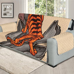 Japanese Tiger Tattoo Print Oversized Sofa Protector