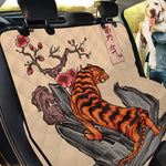 Japanese Tiger Tattoo Print Pet Car Back Seat Cover