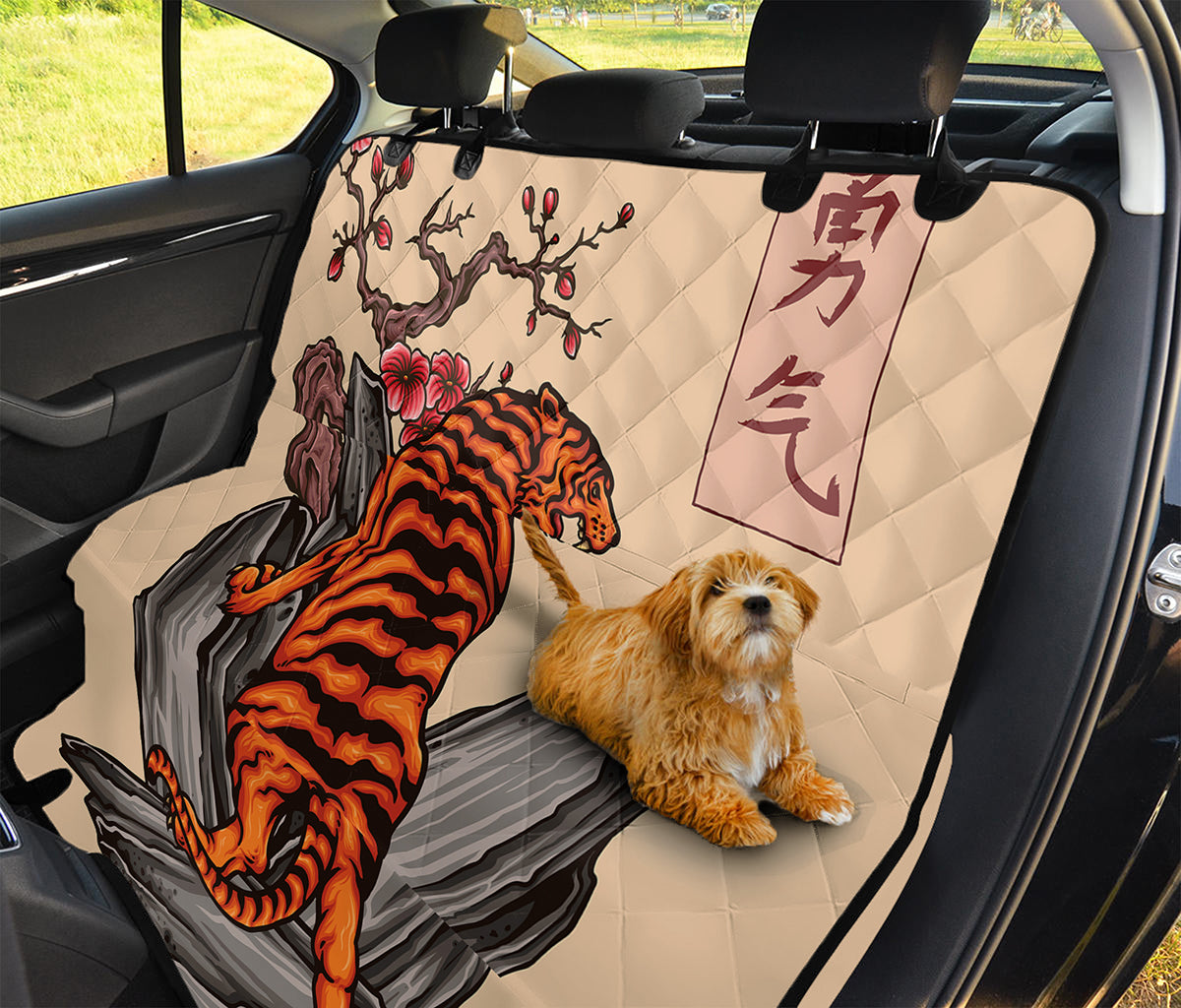 Japanese Tiger Tattoo Print Pet Car Back Seat Cover