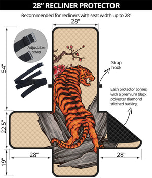 Japanese Tiger Tattoo Print Recliner Protector