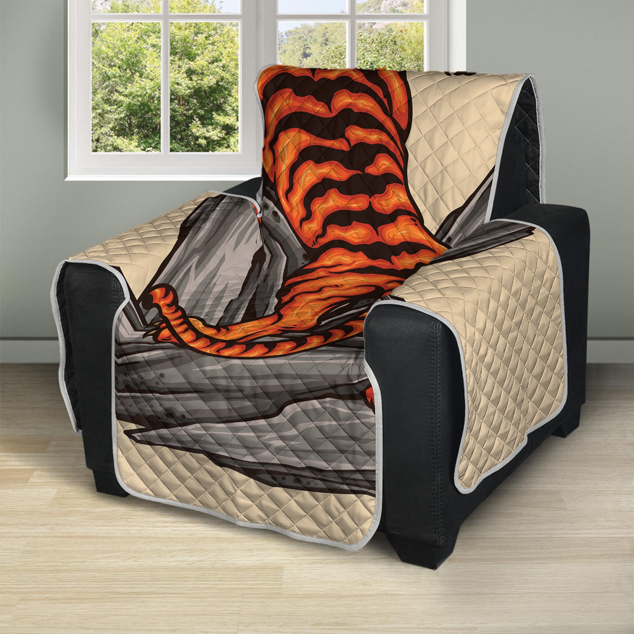 Japanese Tiger Tattoo Print Recliner Protector