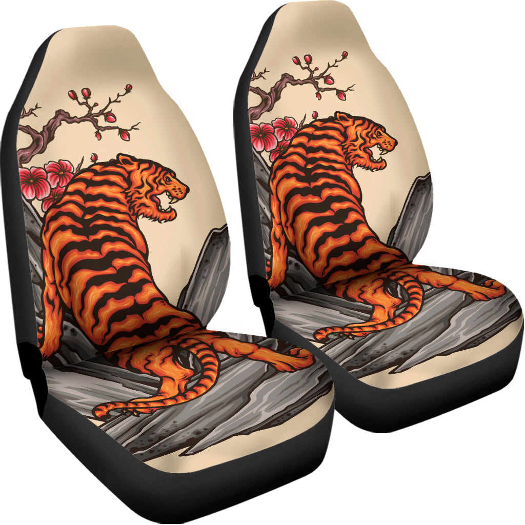 Japanese Tiger Tattoo Print Universal Fit Car Seat Covers