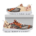 Japanese Tiger Tattoo Print White Running Shoes