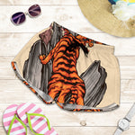 Japanese Tiger Tattoo Print Women's Shorts