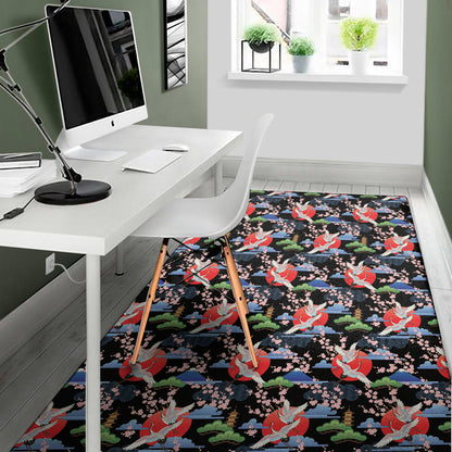 Japanese Traditional Pattern Print Area Rug