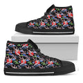 Japanese Traditional Pattern Print Black High Top Sneakers