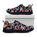 Japanese Traditional Pattern Print Black Running Shoes