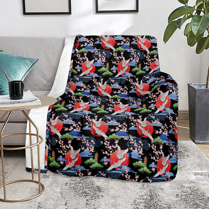 Japanese Traditional Pattern Print Blanket