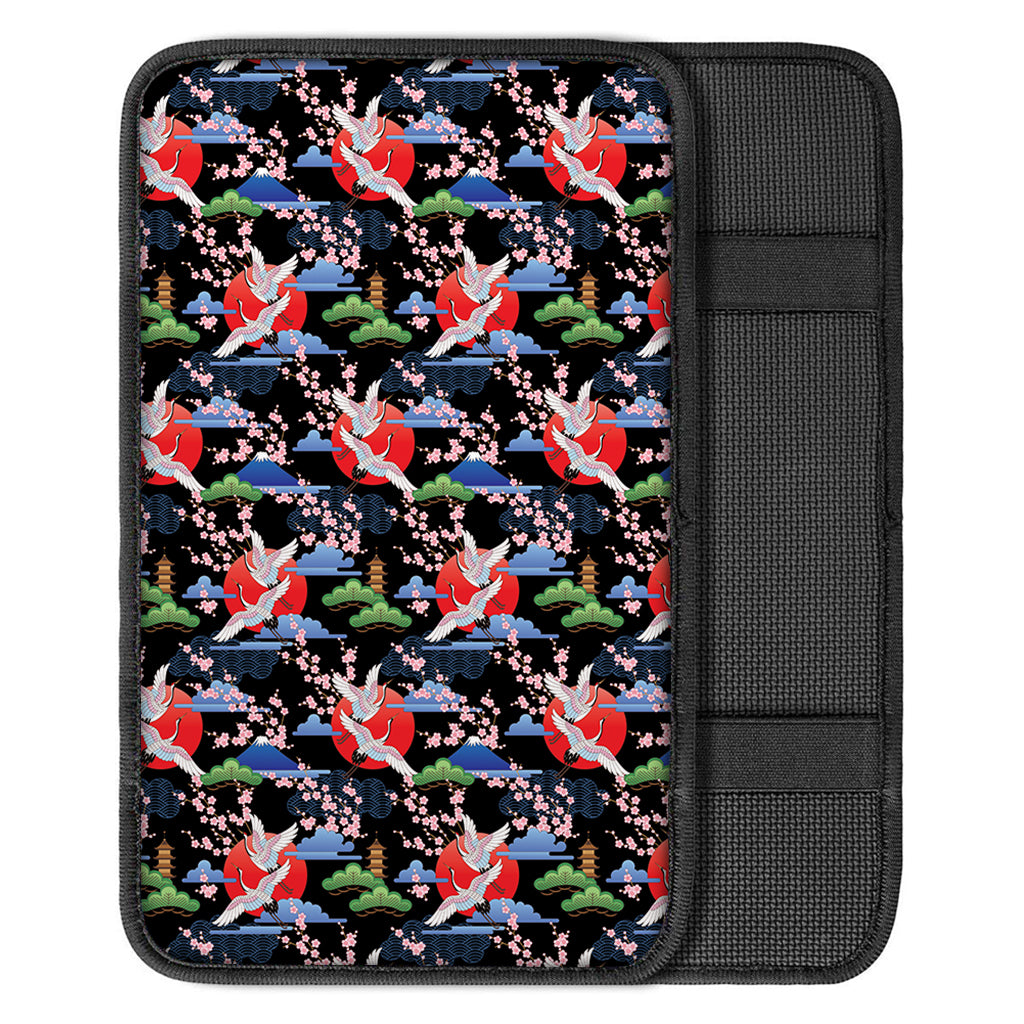 Japanese Traditional Pattern Print Car Center Console Cover