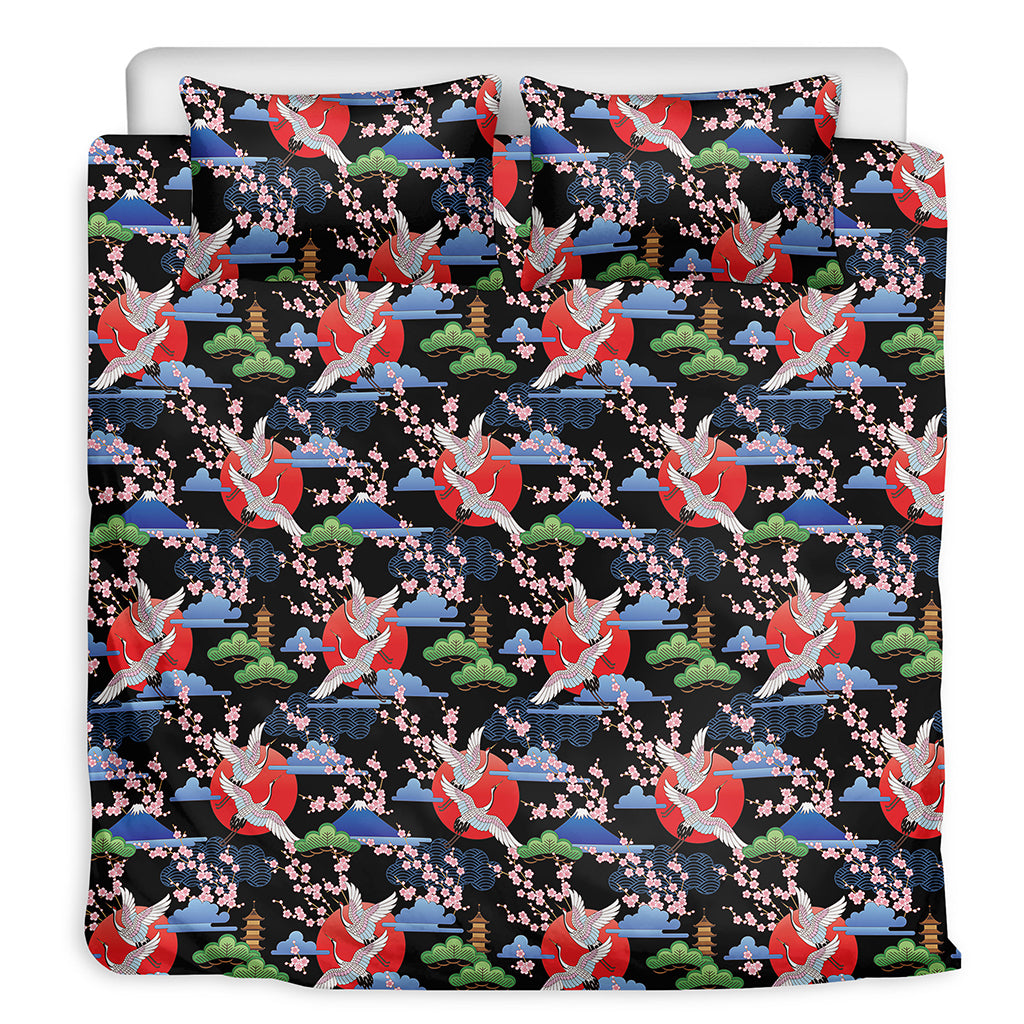 Japanese Traditional Pattern Print Duvet Cover Bedding Set