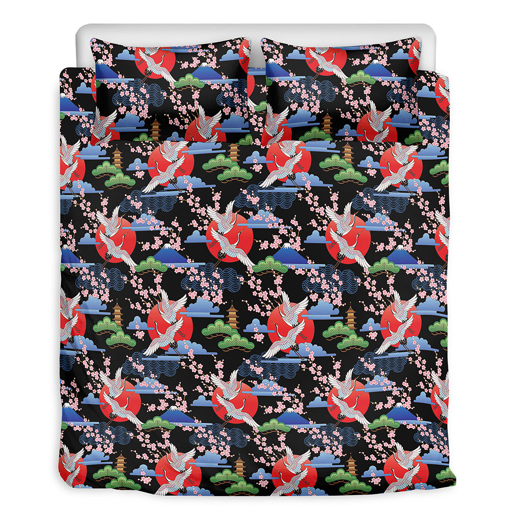 Japanese Traditional Pattern Print Duvet Cover Bedding Set
