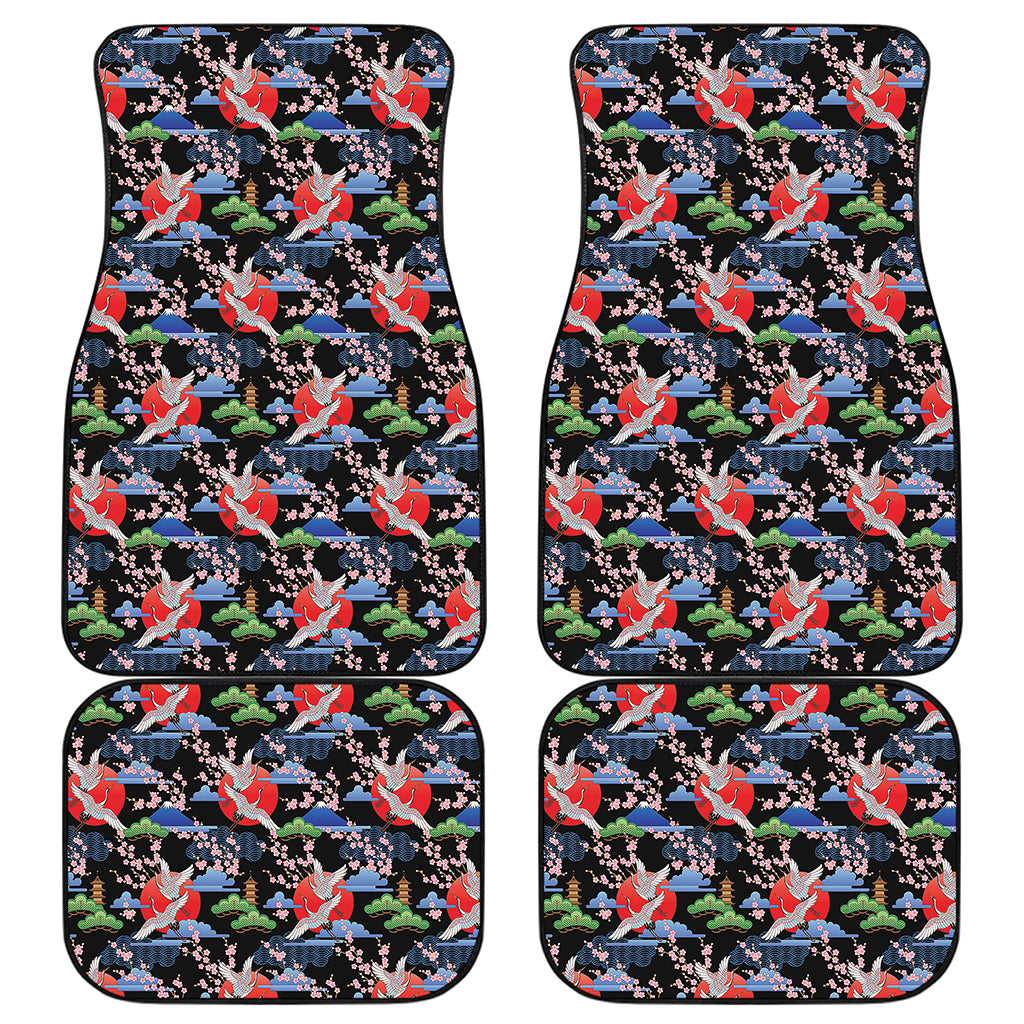 Japanese Traditional Pattern Print Front and Back Car Floor Mats
