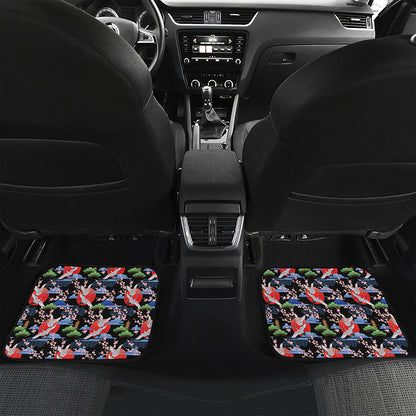 Japanese Traditional Pattern Print Front and Back Car Floor Mats