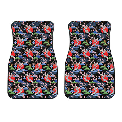 Japanese Traditional Pattern Print Front Car Floor Mats
