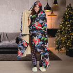 Japanese Traditional Pattern Print Hooded Blanket