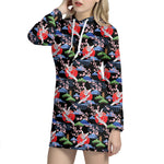 Japanese Traditional Pattern Print Hoodie Dress