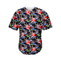 Japanese Traditional Pattern Print Men's Baseball Jersey