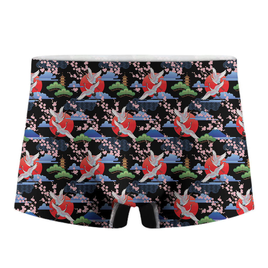 Japanese Traditional Pattern Print Men's Boxer Briefs
