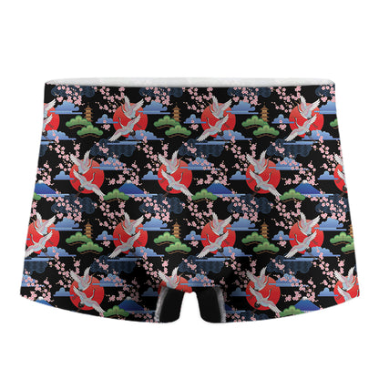 Japanese Traditional Pattern Print Men's Boxer Briefs