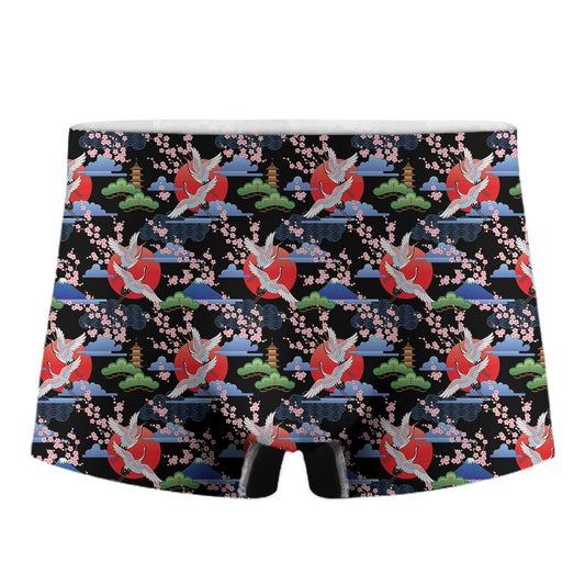 Japanese Traditional Pattern Print Men's Boxer Briefs