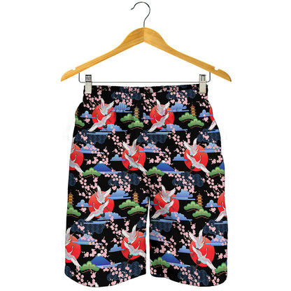 Japanese Traditional Pattern Print Men's Shorts