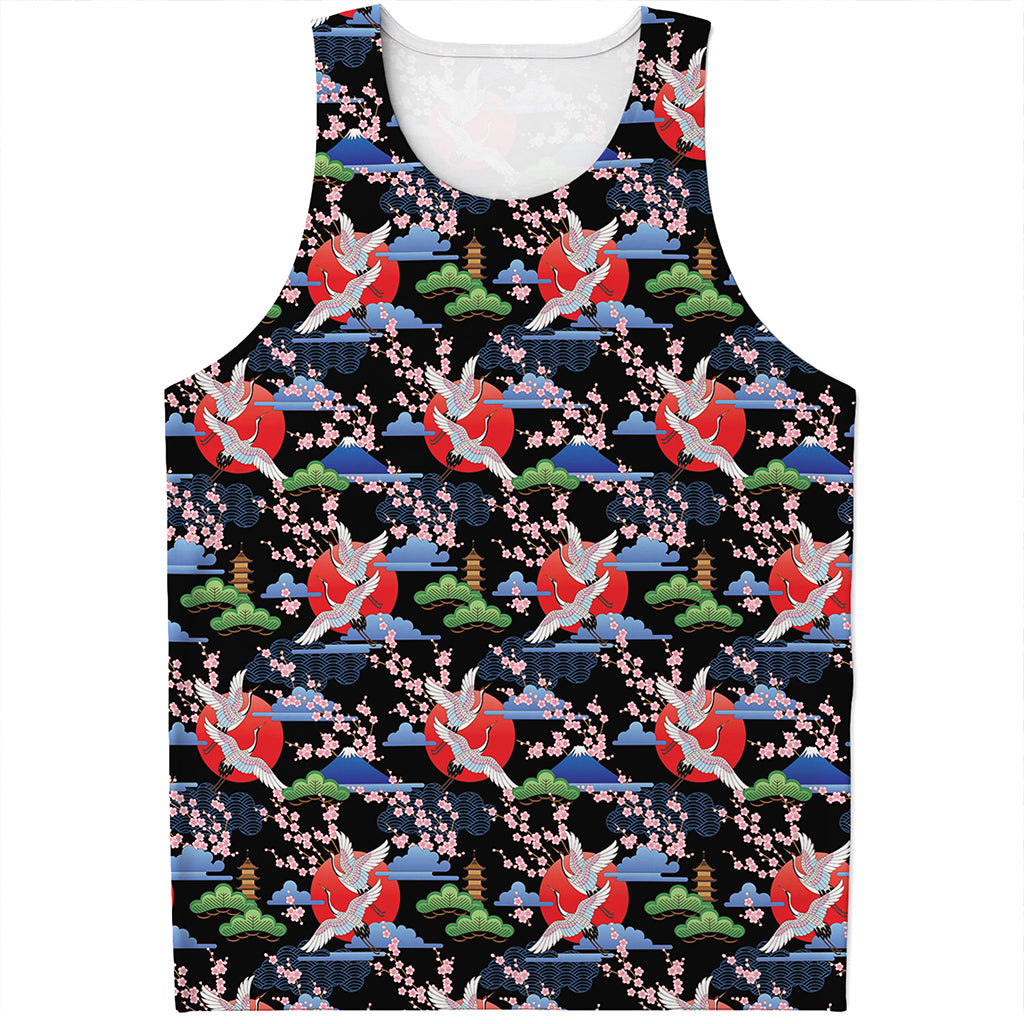 Japanese Traditional Pattern Print Men's Tank Top