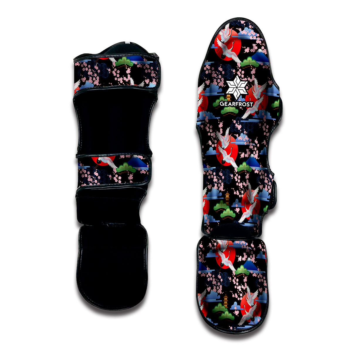Japanese Traditional Pattern Print Muay Thai Shin Guard