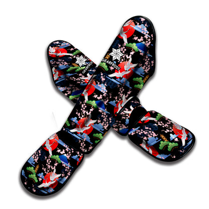 Japanese Traditional Pattern Print Muay Thai Shin Guard