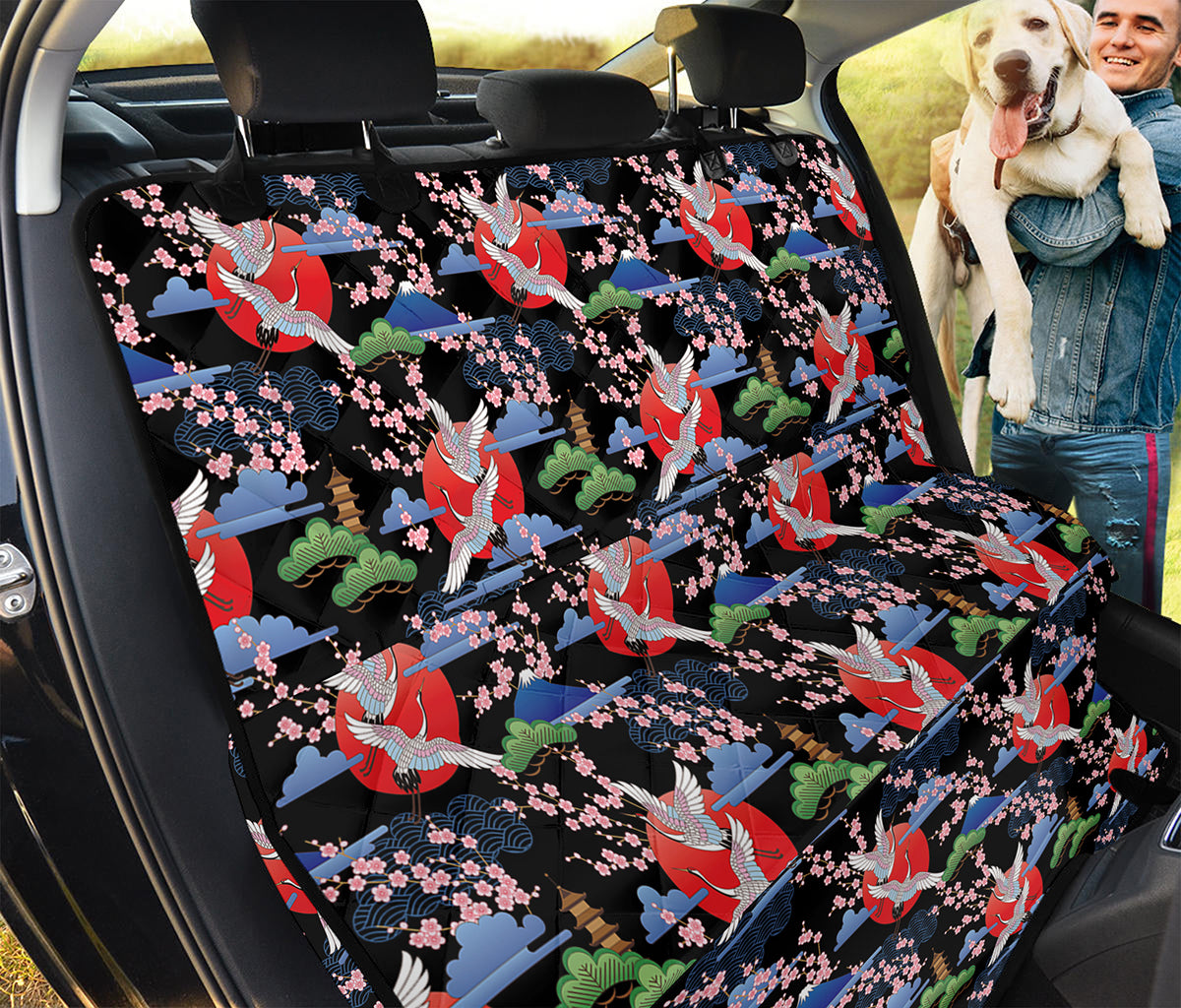 Japanese Traditional Pattern Print Pet Car Back Seat Cover