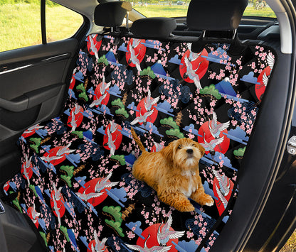 Japanese Traditional Pattern Print Pet Car Back Seat Cover