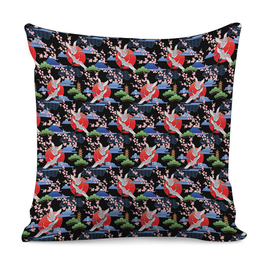 Japanese Traditional Pattern Print Pillow Cover