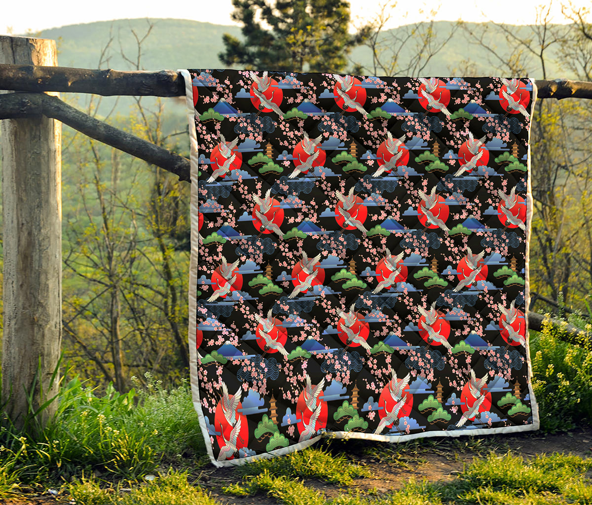 Japanese Traditional Pattern Print Quilt