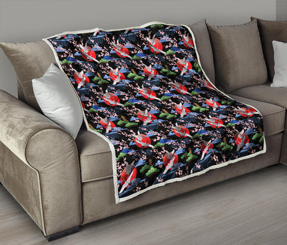Japanese Traditional Pattern Print Quilt